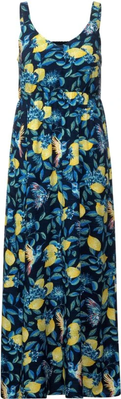 Cecil Maxi-jurk Met Tropische All-over Print -TrendyTijd Verkoop cecil maxi jurk met tropische all over print blauw 3