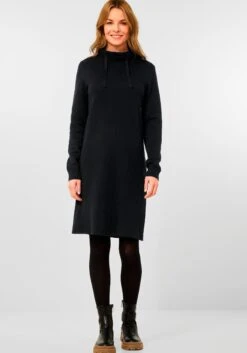 Tommy Hilfiger Curve Midi-jurk CRV WRAP LONG SLEEVE MIDI DRESS -TrendyTijd Verkoop cecil tricotjurk zwart
