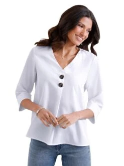 Classic Basics Blousejurkje Jurk -TrendyTijd Verkoop classic basics blouse zonder sluiting beige