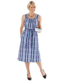 CREATION L PREMIUM Kokerjurk Linnen Jurk Met Overhemdkraag 32 CREATION L PREMIUM Kokerjurk Linnen Jurk Met Overhemdkraag -TrendyTijd Verkoop classic basics blousejurkje jurk grijs 1