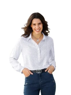 Vero Moda Jurk Met Overhemdkraag VMVICA S/S SHIRT DRESS -TrendyTijd Verkoop classic inspirationen blouse met lange mouwen beige