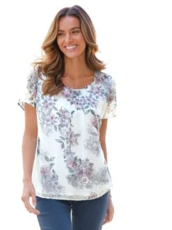 Aniston SELECTED Maxi-jurk Met Plooi Bij De Bandjes -TrendyTijd Verkoop classic inspirationen blouse zonder sluiting beige 2