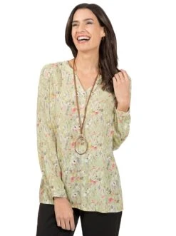 Heine Maxi-jurk 35 Heine Maxi-jurk -TrendyTijd Verkoop classic inspirationen blouse zonder sluiting groen