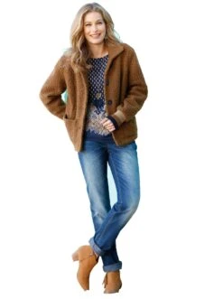 RICK CARDONA By Heine Zomerjurk Gedessineerde Jurk 34 RICK CARDONA By Heine Zomerjurk Gedessineerde Jurk -TrendyTijd Verkoop classic inspirationen bouclejasje bruin