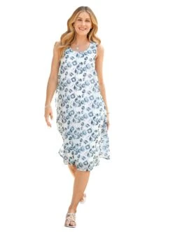 Esprit Gedessineerde Jurk -TrendyTijd Verkoop classic inspirationen gedessineerde jurk beige