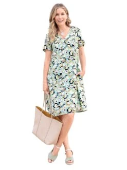 Cecil Maxi-jurk Met Tropische All-over Print -TrendyTijd Verkoop classic inspirationen gedessineerde jurk blauw 13