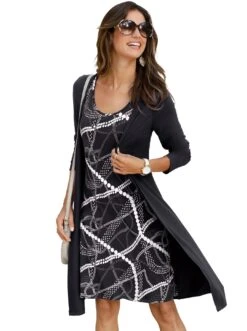 MUSTANG Midi-jurk Frida Denim Dress -TrendyTijd Verkoop classic inspirationen jerseyjurk zwart 6