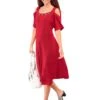 Classic Inspirationen Jurk In A-lijn Jerseyjurk -TrendyTijd Verkoop classic inspirationen jurk in a lijn jerseyjurk rood