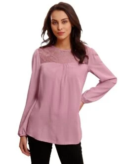Winshape Jurk In A-lijn WK2 3/4-mouw -TrendyTijd Verkoop classic inspirationen kanten blouse roze