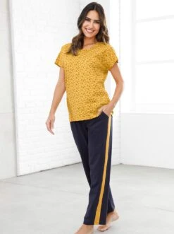 Heine Gedessineerde Jurk 30 Heine Gedessineerde Jurk -TrendyTijd Verkoop comfortbroek blauw