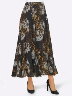 Aniston SELECTED Party-jurk Met Animal-print -TrendyTijd Verkoop creation l banenrok zwart