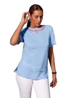 Boysen's Maxi-jurk In Uitlopend Model - In Vele Verschillende Dessins - Nieuwe Kleuren -TrendyTijd Verkoop creation l blouse met korte mouwen blauw 2