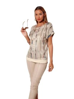 Tom Tailor Denim Chiffonjurk Mini-jurk Van Soepele Chiffon (1-delig) -TrendyTijd Verkoop creation l blouse met korte mouwen bruin