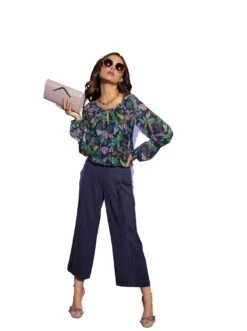 Heine Gedessineerde Jurk 26 Heine Gedessineerde Jurk -TrendyTijd Verkoop creation l chiffonblouse blauw