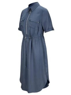 Creation L Jurk Met Overhemdkraag 21 Creation L Jurk Met Overhemdkraag -TrendyTijd Verkoop creation l jurk met overhemdkraag blauw 3