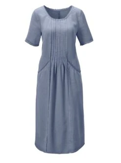 CREATION L PREMIUM Zomerjurk Lyocell Jurk -TrendyTijd Verkoop creation l premium zomerjurk lyocell jurk blauw 3