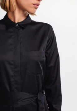 Eterna Jurk Met Overhemdkraag CLASSIC FIT -TrendyTijd Verkoop eterna jurk met overhemdkraag classic fit zwart 4