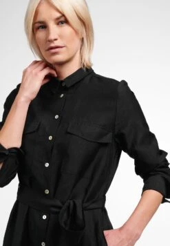 Eterna Jurk Met Overhemdkraag 22 Eterna Jurk Met Overhemdkraag -TrendyTijd Verkoop eterna jurk met overhemdkraag zwart 3