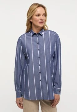 Heine Zomerjurk Linnen Jurk 32 Heine Zomerjurk Linnen Jurk -TrendyTijd Verkoop eterna overhemdblouse oversized fit blauw 1