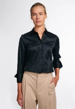Jurk In A-lijn Gedessineerde Jurk -TrendyTijd Verkoop eterna overhemdblouse regular fit zwart