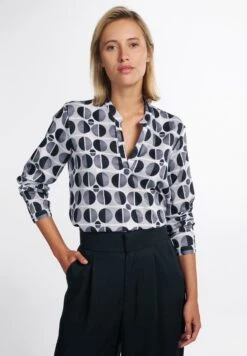 Aniston SELECTED Gedessineerde Jurk -TrendyTijd Verkoop eterna shirtblouse classic fit grijs