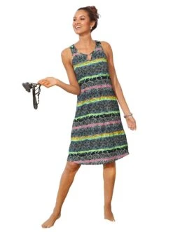 Aniston SELECTED Maxi-jurk Met Brede Bandjes Voor Het Aanrimpelen -TrendyTijd Verkoop feel good zomerjurk multicolor 1