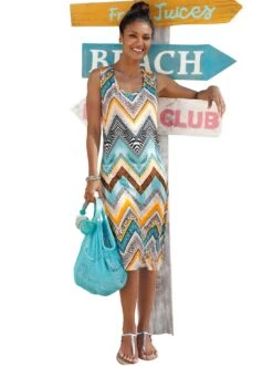 Beachtime Midi-jurk -TrendyTijd Verkoop feel good zomerjurk multicolor