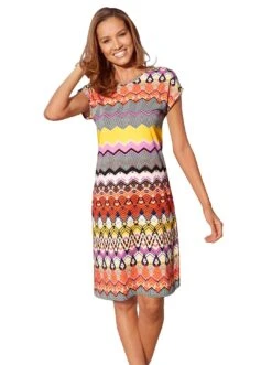 AJC Jurk Met Spaghettibandjes Met Verstelbare Schouderbanden En Een Split -TrendyTijd Verkoop feel good zomerjurk multicolor 6