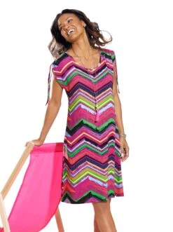 Classic Inspirationen Gedessineerde Jurk Tuniekjurk 25 Classic Inspirationen Gedessineerde Jurk Tuniekjurk -TrendyTijd Verkoop feel good zomerjurk roze