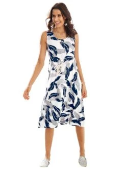 United Colors Of Benetton Midi-jurk DRESS Woven -TrendyTijd Verkoop feel good zomerjurk wit 3