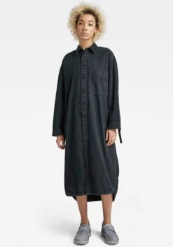 Heine Blousejurkje Jurk -TrendyTijd Verkoop g star raw jurk met overhemdkraag long shirt jurk grijs 9