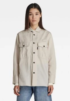 Boysen's Jurk In A-lijn 35 Boysen's Jurk In A-lijn -TrendyTijd Verkoop g star raw overhemdblouse officer boyfriend hemd met doorgestikte lusdetails op borsthoogte en bij het bovenste deel achter wit