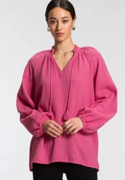 Calvin Klein Midi-jurk RECYCLED CDC MIDI SLIP DRESS -TrendyTijd Verkoop hailys blouse zonder sluiting van mousseline roze