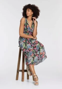 HaILYS Midi-jurk In Wikkellook -TrendyTijd Verkoop hailys midi jurk in wikkellook zwart 5