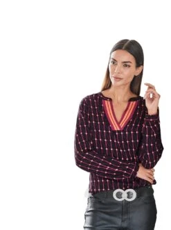 Lacoste Midi-jurk -TrendyTijd Verkoop heine blouse met lange mouwen zwart 2