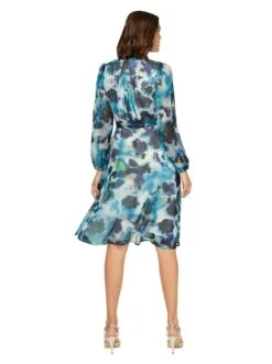 Heine Blousejurkje Gedessineerde Jurk -TrendyTijd Verkoop heine blousejurkje gedessineerde jurk beige 4