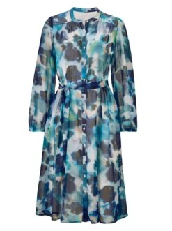 Heine Blousejurkje Gedessineerde Jurk -TrendyTijd Verkoop heine blousejurkje gedessineerde jurk beige 5