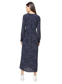 Heine Chiffonjurk Gedessineerde Jurk -TrendyTijd Verkoop heine chiffonjurk gedessineerde jurk blauw 2