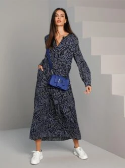 Tommy Hilfiger Curve Jurk Met Overhemdkraag CRV ORG CO STRIPE MIDI SHIRT DRS -TrendyTijd Verkoop heine chiffonjurk gedessineerde jurk blauw 4