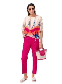 Saint Tropez Midi-jurk Pen Dress 33 Saint Tropez Midi-jurk Pen Dress -TrendyTijd Verkoop heine gedessineerde blouse roze 1