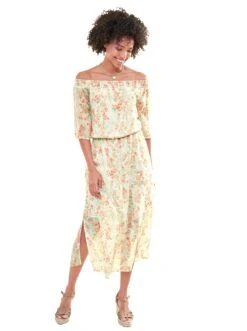 Only Maxi-jurk ONLMAY S/L HALTERNECK DRESS JRS -TrendyTijd Verkoop heine gedessineerde jurk blauw 10