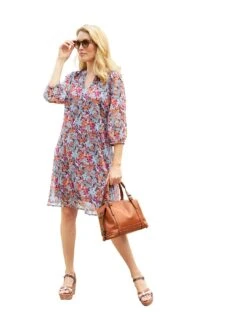 Cecil Gedessineerde Jurk Met Tropische All-over Print -TrendyTijd Verkoop heine gedessineerde jurk blauw 21