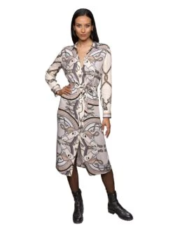 Heine Zomerjurk Tricot Jurk -TrendyTijd Verkoop heine gedessineerde jurk grijs 1