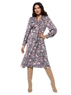 Only Maxi-jurk ONLMAY S/L HALTERNECK DRESS JRS -TrendyTijd Verkoop heine gedessineerde jurk grijs 3