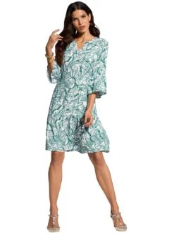 Heine Maxi-jurk 24 Heine Maxi-jurk -TrendyTijd Verkoop heine gedessineerde jurk groen 4