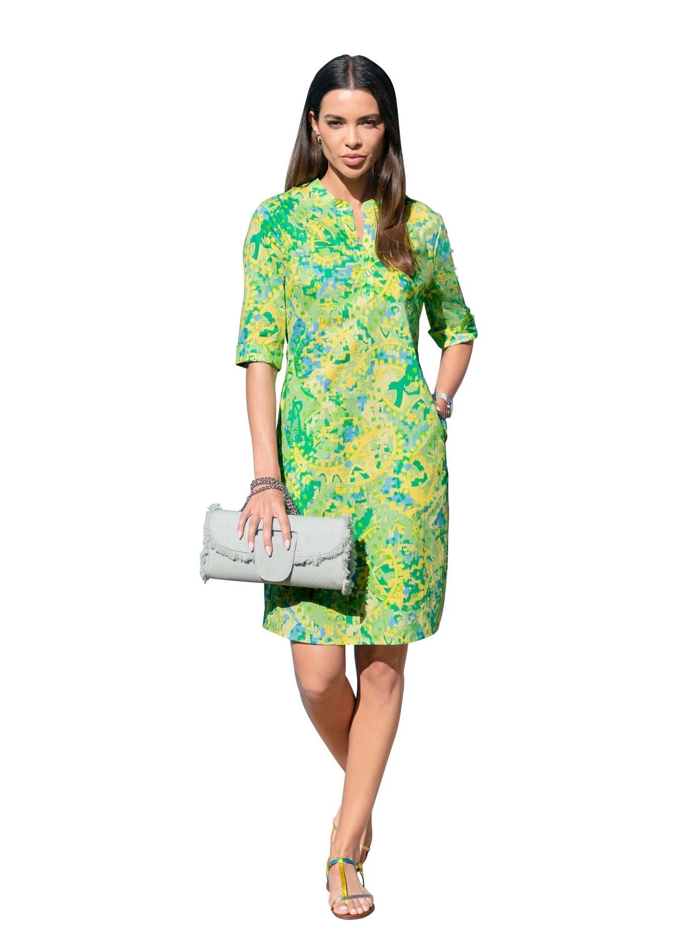 Tommy Hilfiger Curve Midi-jurk CRV VIS STRIPE SHIRT DRESS LS 7 Tommy Hilfiger Curve Midi-jurk CRV VIS STRIPE SHIRT DRESS LS - Afbeelding 5