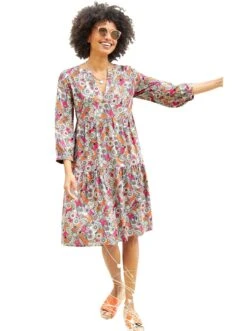 Eterna Jurk Met Overhemdkraag CLASSIC FIT -TrendyTijd Verkoop heine gedessineerde jurk oranje 2