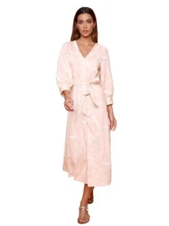 Tom Tailor Maxi-jurk -TrendyTijd Verkoop heine gedessineerde jurk roze