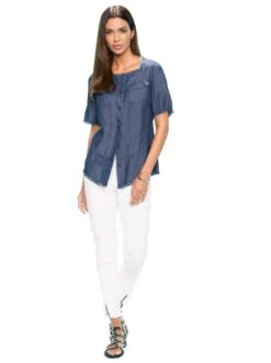 Aniston CASUAL Maxi-jurk -TrendyTijd Verkoop heine jeansblouse blauw 1