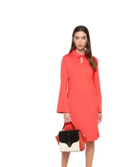 Eterna Jurk Met Overhemdkraag -TrendyTijd Verkoop heine jerseyjurk rood 4